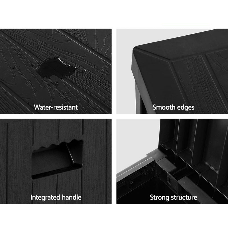 Outdoor Storage Box 195L Black - Furniture > Outdoor - Rivercity House & Home Co. (ABN 18 642 972 209) - Affordable Modern Furniture Australia