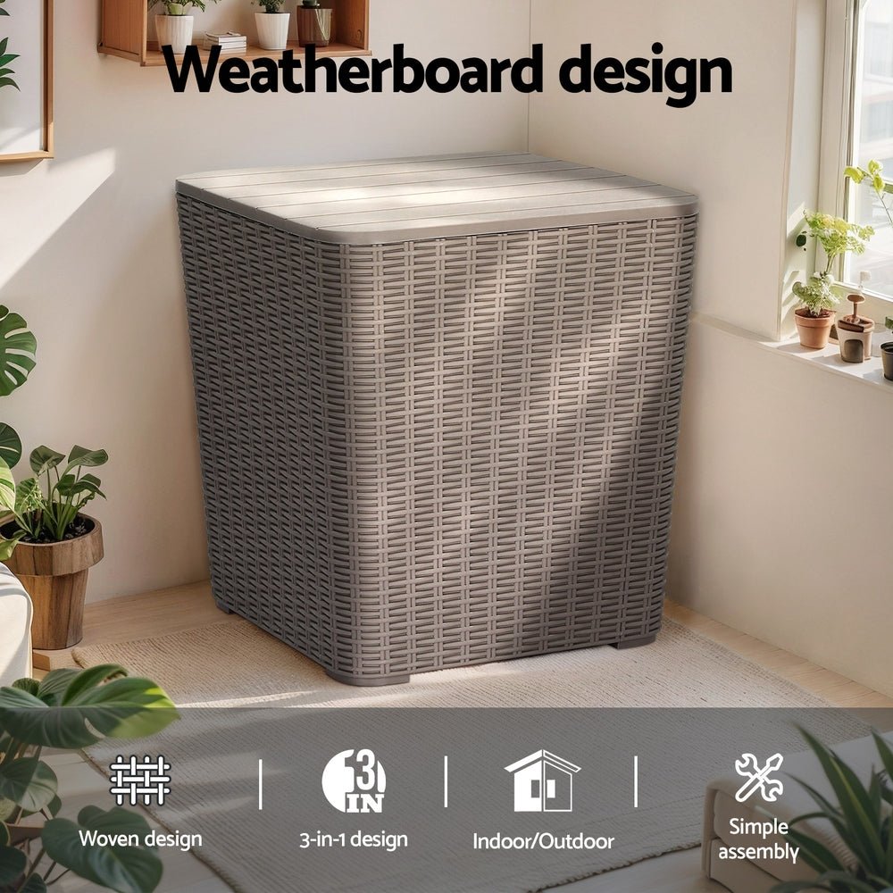 Outdoor Storage Box 43L Container Side Table Garden Bench Tool Sheds - Home & Garden > Storage - Rivercity House & Home Co. (ABN 18 642 972 209) - Affordable Modern Furniture Australia