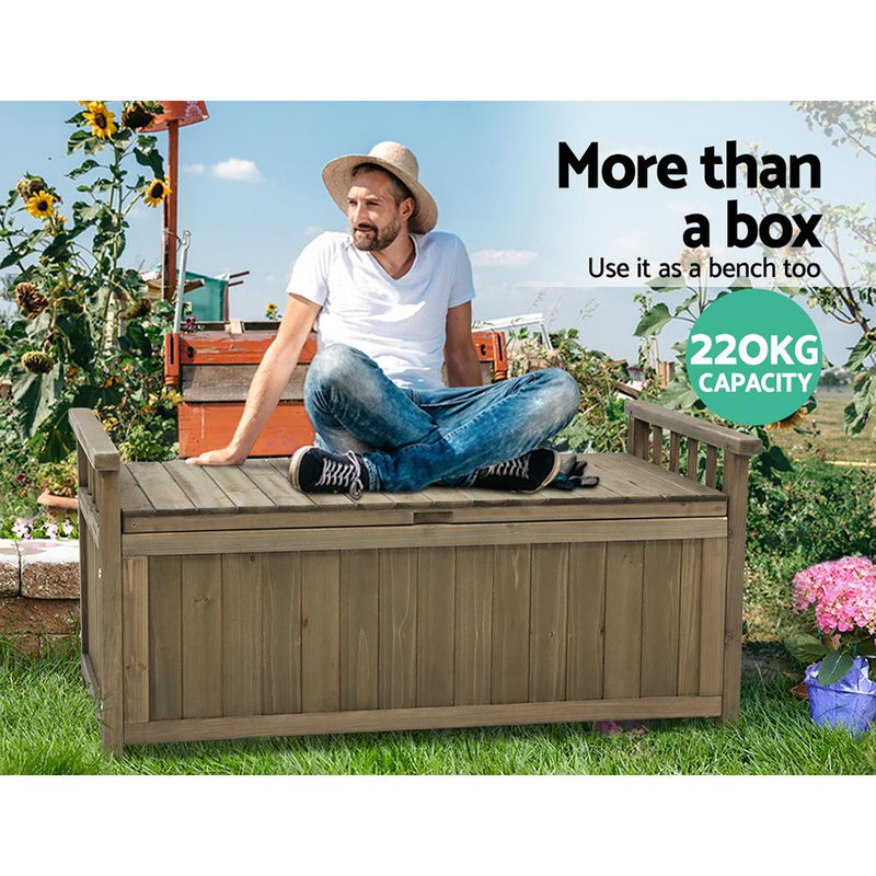 Outdoor Storage Box Wooden Garden Bench Chest Toy Tool Sheds Furniture - Rivercity House & Home Co. (ABN 18 642 972 209) - Affordable Modern Furniture Australia