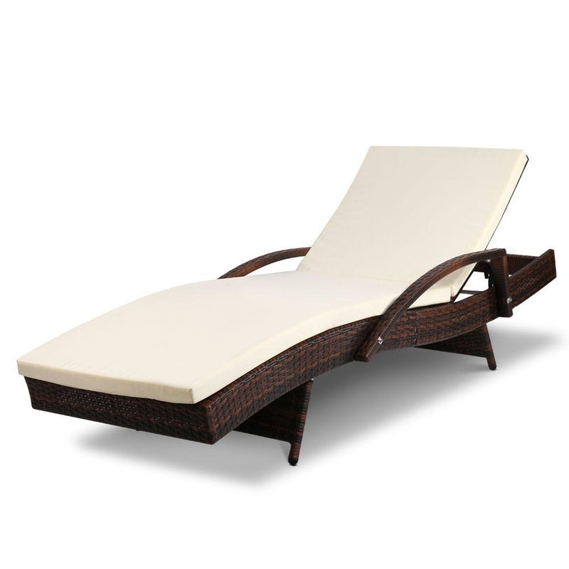 Outdoor Sun Lounge - Brown - Furniture > Outdoor - Rivercity House And Home Co.