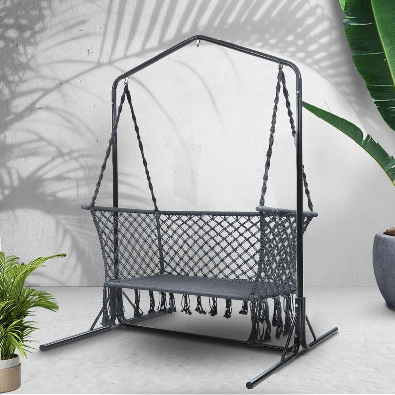 Outdoor Swing Hammock Chair with Stand - Rivercity House & Home Co. (ABN 18 642 972 209) - Affordable Modern Furniture Australia