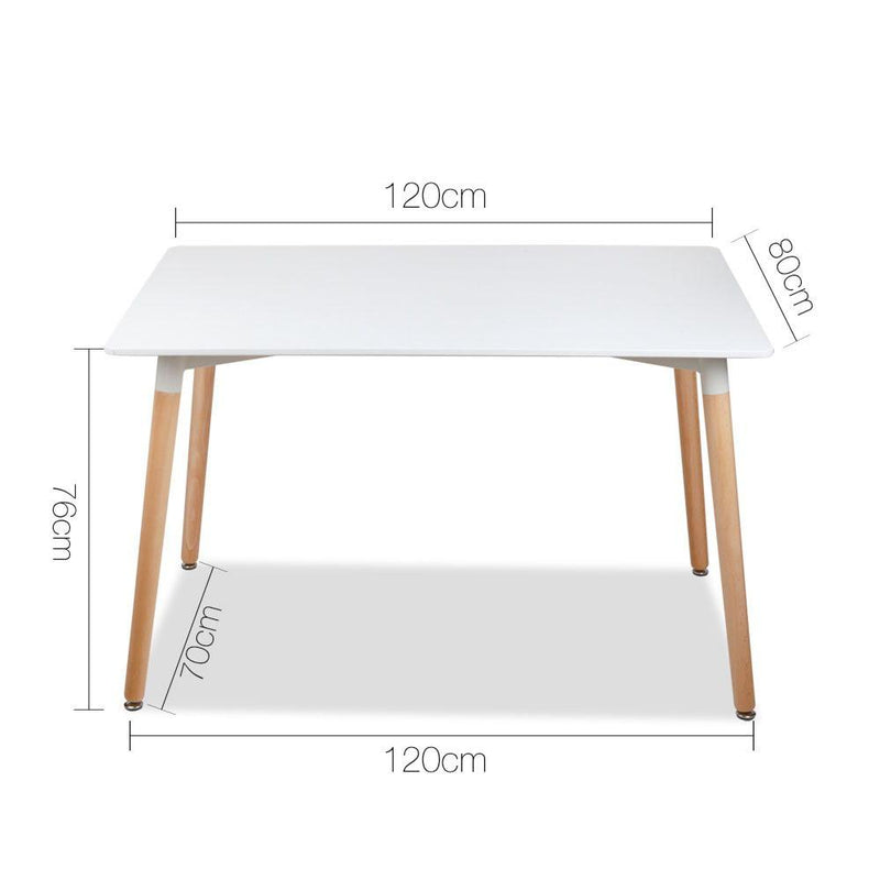 Package Deal | Set of 4 White Padded Dining Chairs & White Dining Table - Rivercity House & Home Co. (ABN 18 642 972 209) - Affordable Modern Furniture Australia