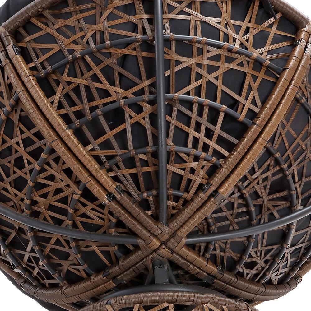 Papasan Chair and Side Table Set-Brown - Rivercity House & Home Co. (ABN 18 642 972 209) - Affordable Modern Furniture Australia