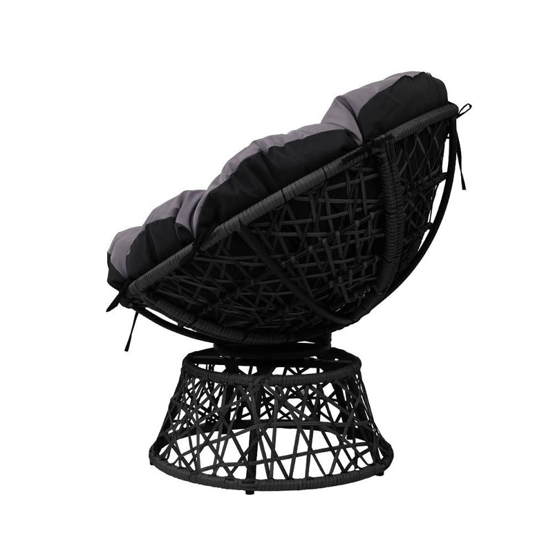Papasan Chair - Black - Rivercity House & Home Co. (ABN 18 642 972 209) - Affordable Modern Furniture Australia