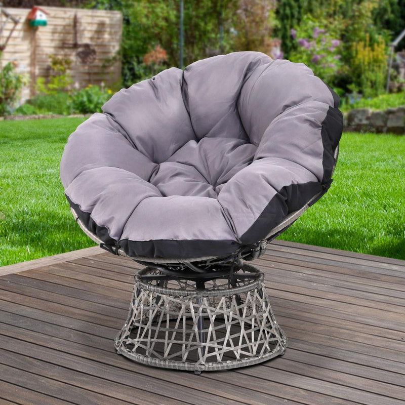 Papasan Chair - Grey - Rivercity House & Home Co. (ABN 18 642 972 209) - Affordable Modern Furniture Australia