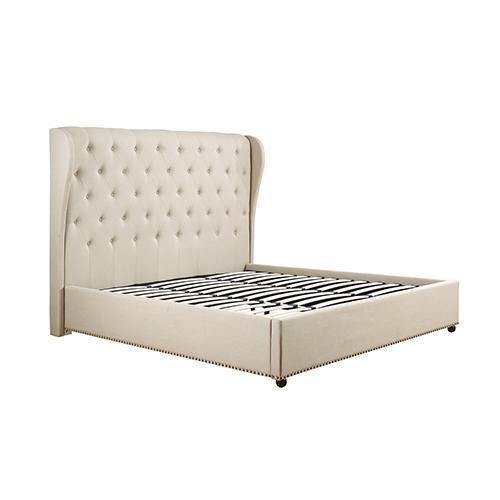 Paris Queen Bed Frame Beige - Furniture > Bedroom - Rivercity House And Home Co.