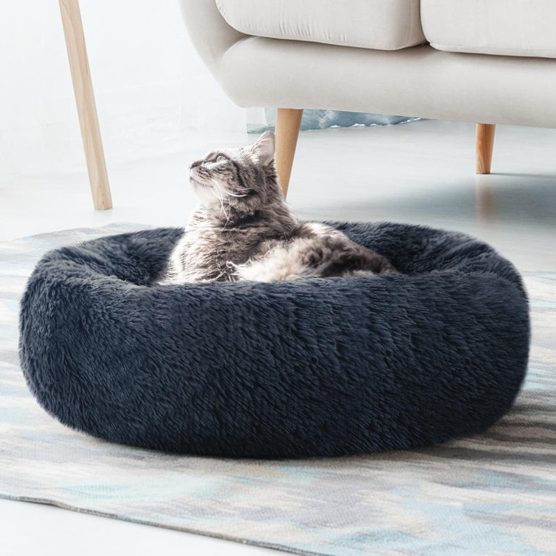 Pet Calming Bed Medium 75cm Dark Grey Washable - Rivercity House & Home Co. (ABN 18 642 972 209) - Affordable Modern Furniture Australia