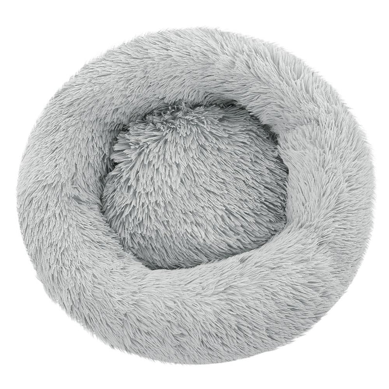 Pet Calming Bed Medium 75cm Light Grey Sleeping Comfy Cave Washable - Pet Care > Dog Supplies - Rivercity House And Home Co.