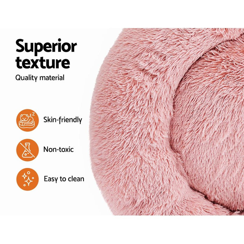 Pet Calming Bed Medium 75cm Pink Washable - Rivercity House & Home Co. (ABN 18 642 972 209) - Affordable Modern Furniture Australia