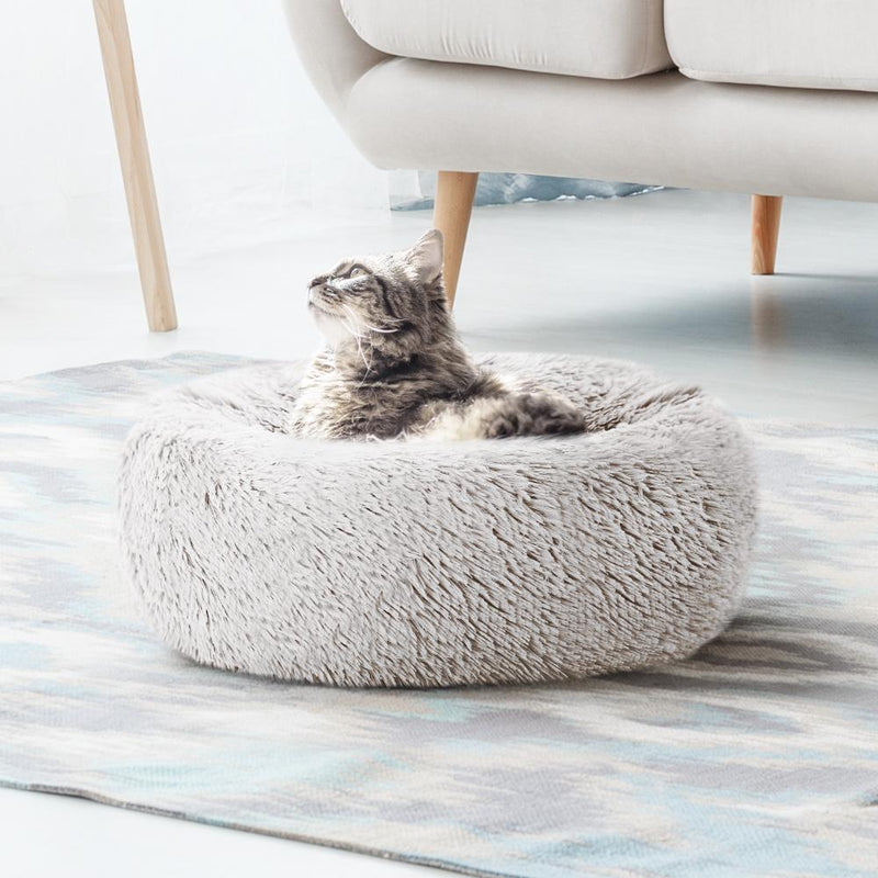 Pet Calming Bed Small 60cm White Washable - Rivercity House & Home Co. (ABN 18 642 972 209) - Affordable Modern Furniture Australia