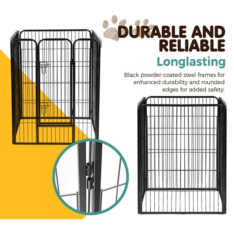 Pet Playpen Dog Playpen 40" 8 Panel Puppy Enclosure Fence Cage - Pet Care > Dog Supplies - Rivercity House & Home Co. (ABN 18 642 972 209)