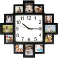 Photo Frame Clock Picture Collage 12-P Display Wall Clock Photowall Home Décor