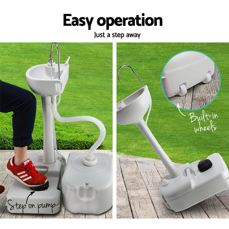 Portable Camping Wash Basin 43L - Outdoor > Camping - Rivercity House & Home Co. (ABN 18 642 972 209)