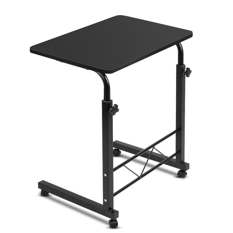 Portable Side Table Desk With Wheels (Dark) - Rivercity House & Home Co. (ABN 18 642 972 209) - Affordable Modern Furniture Australia