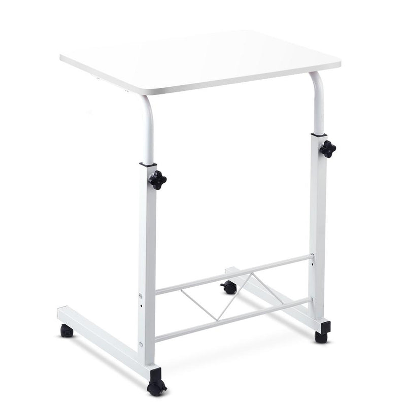 Portable Side Table Desk With Wheels (White) - Furniture - Rivercity House & Home Co. (ABN 18 642 972 209) - Affordable Modern Furniture Australia