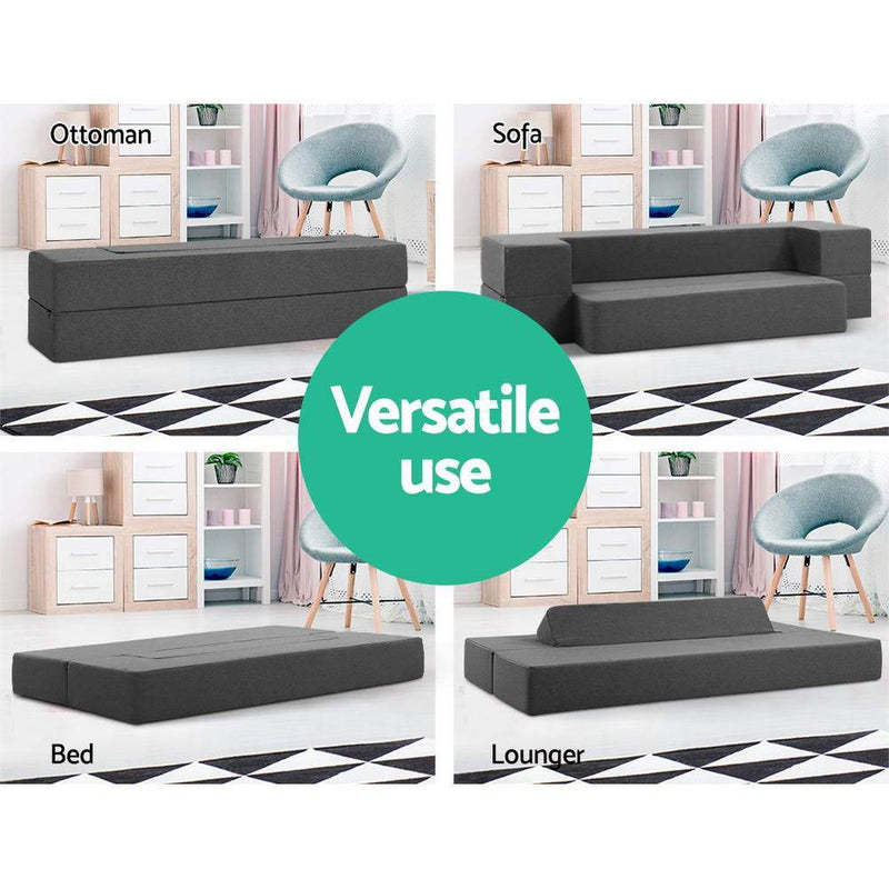 Portable Sofa Bed Folding Mattress Lounger - Rivercity House & Home Co. (ABN 18 642 972 209) - Affordable Modern Furniture Australia