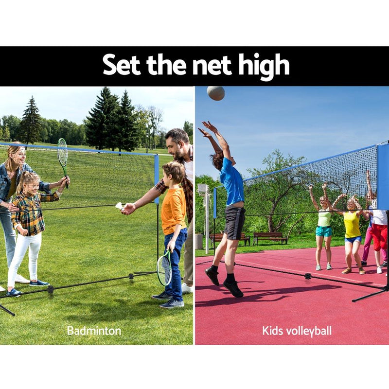 Portable Sports Net Stand Badminton Volleyball Tennis Soccer 3m 3ft Blue - Rivercity House & Home Co. (ABN 18 642 972 209) - Affordable Modern Furniture Australia