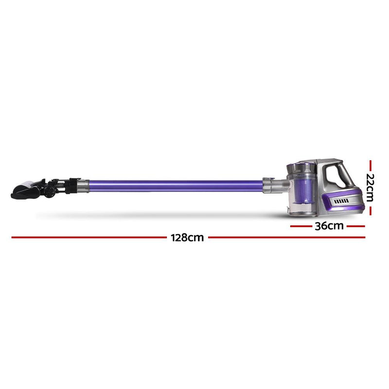 Premium 150W Stick Handstick Handheld Cordless Vacuum Cleaner 2-Speed with Headlight Purple - Rivercity House & Home Co. (ABN 18 642 972 209) - Affordable Modern Furniture Australia