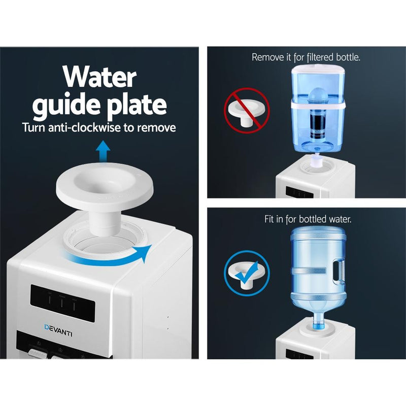Premium 22L Bench Top Water Cooler Dispenser Purifier Hot Cold Three Tap with 2 Replacement Filters - Rivercity House & Home Co. (ABN 18 642 972 209) - Affordable Modern Furniture Australia