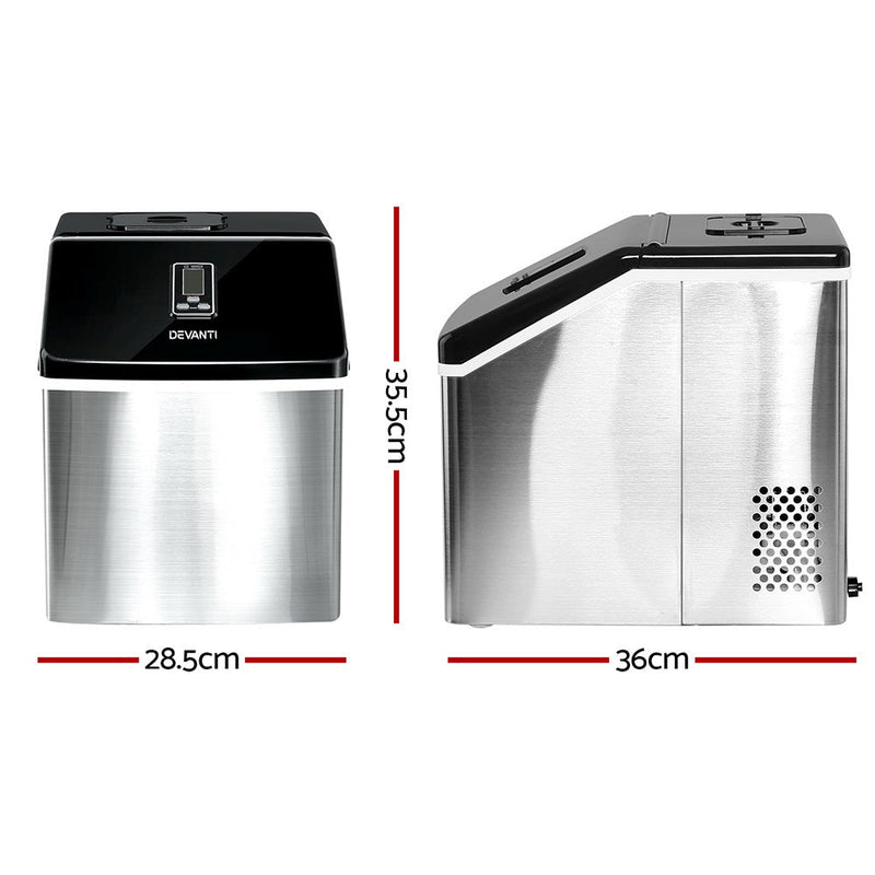 Premium 3.2L Portable Ice Cube Maker Cold Commercial Machine Stainless Steel - Appliances > Kitchen Appliances - Rivercity House & Home Co. (ABN 18 642 972 209) - Affordable Modern Furniture Australia