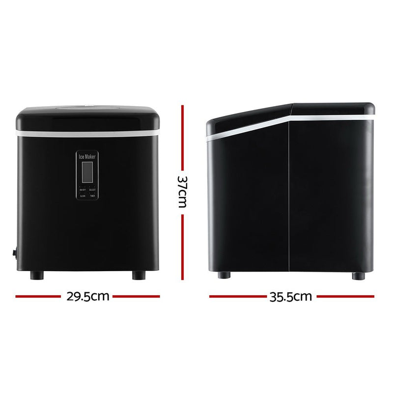 Premium 3.2L Portable Ice Cube Maker Machine Benchtop Counter Black - Appliances > Kitchen Appliances - Rivercity House & Home Co. (ABN 18 642 972 209) - Affordable Modern Furniture Australia