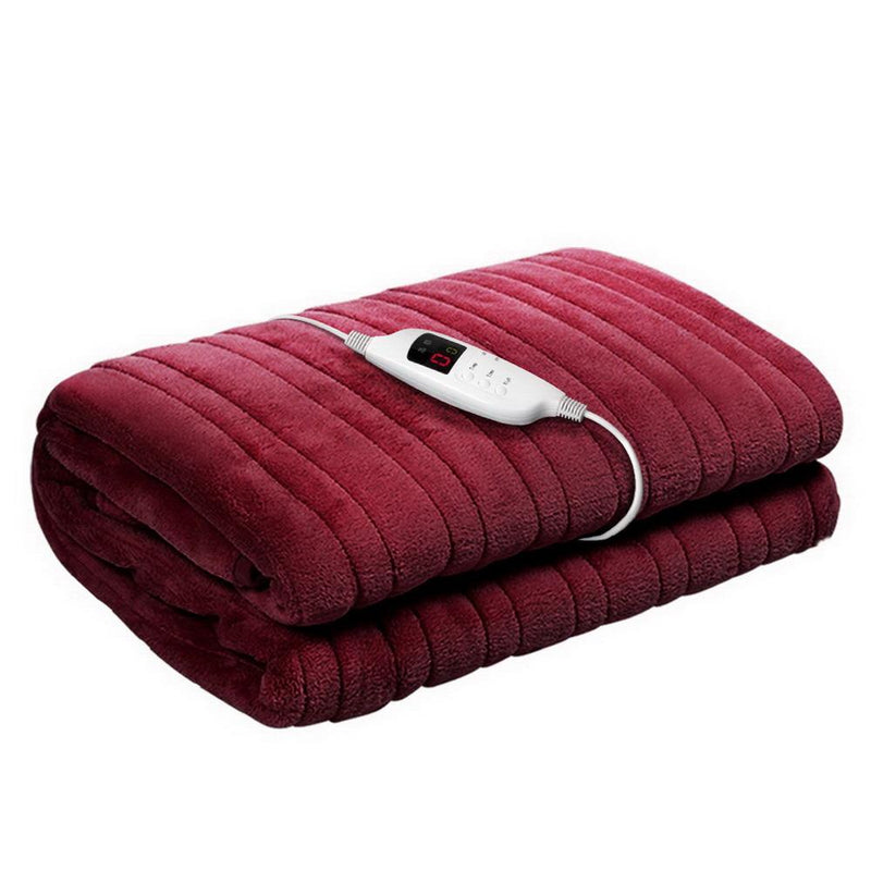 Premium Electric Throw Blanket - Burgundy - Rivercity House & Home Co. (ABN 18 642 972 209) - Affordable Modern Furniture Australia