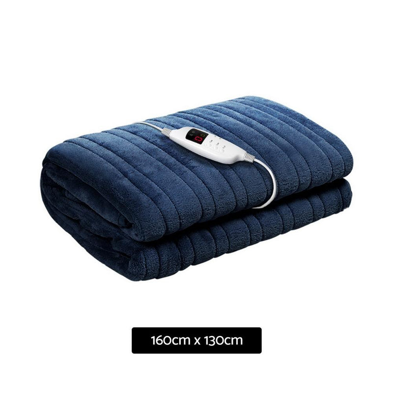 Premium Electric Throw Blanket - Navy - Rivercity House & Home Co. (ABN 18 642 972 209) - Affordable Modern Furniture Australia