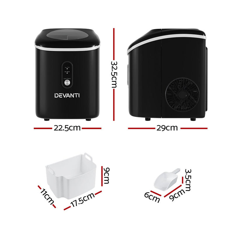 Premium Portable Ice Maker Machine Nuggetc Ice Cube 15kg Bar Countertop - Appliances > Appliances Others - Rivercity House & Home Co. (ABN 18 642 972 209) - Affordable Modern Furniture Australia