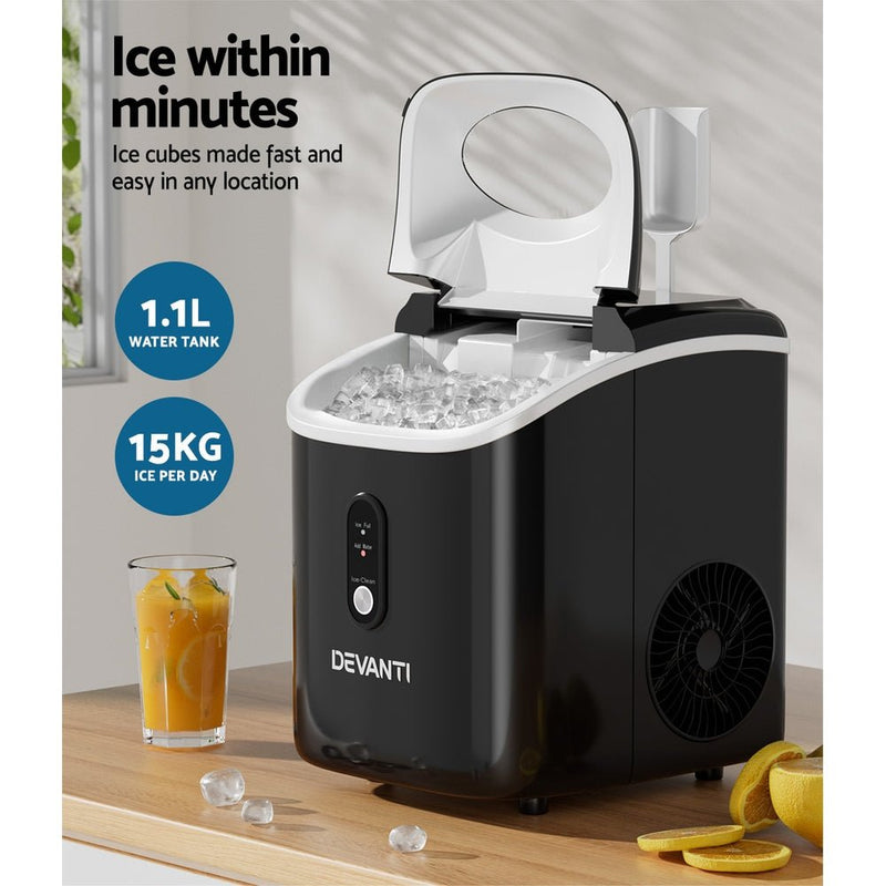 Premium Portable Ice Maker Machine Nuggetc Ice Cube 15kg Bar Countertop - Appliances > Appliances Others - Rivercity House & Home Co. (ABN 18 642 972 209) - Affordable Modern Furniture Australia