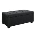 Tommie Fabric Storage Ottoman Charcoal