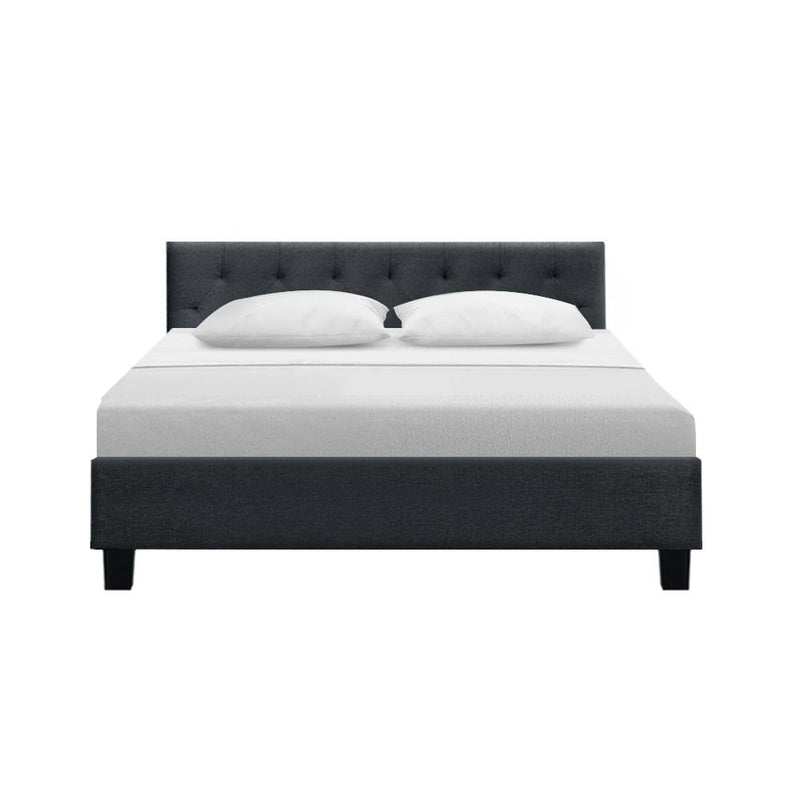 Preston Double Bed Frame Charcoal - Furniture > Bedroom - Rivercity House & Home Co. (ABN 18 642 972 209) - Affordable Modern Furniture Australia