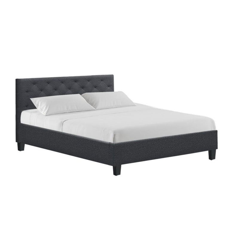 Preston Double Bed Frame Charcoal - Furniture > Bedroom - Rivercity House & Home Co. (ABN 18 642 972 209) - Affordable Modern Furniture Australia