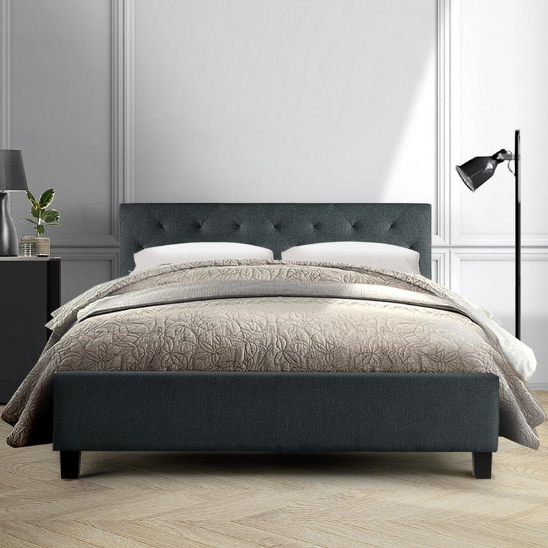 Preston Double Bed Frame Charcoal - Furniture > Bedroom - Rivercity House & Home Co. (ABN 18 642 972 209) - Affordable Modern Furniture Australia