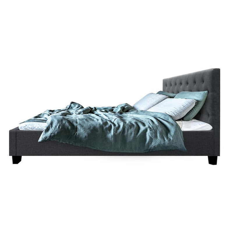 Preston Double Bed Frame Charcoal - Furniture > Bedroom - Rivercity House & Home Co. (ABN 18 642 972 209) - Affordable Modern Furniture Australia