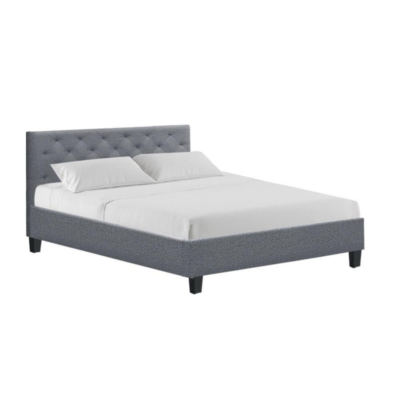 Preston Double Bed Frame Grey - Furniture > Bedroom - Rivercity House & Home Co. (ABN 18 642 972 209) - Affordable Modern Furniture Australia