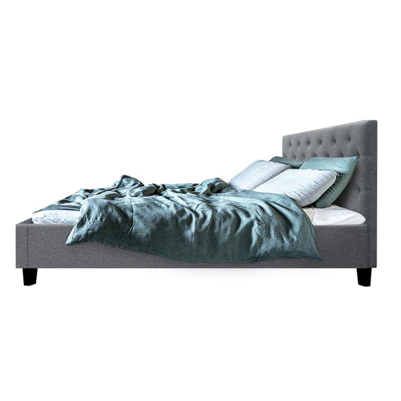 Preston Double Bed Frame Grey - Furniture > Bedroom - Rivercity House & Home Co. (ABN 18 642 972 209) - Affordable Modern Furniture Australia