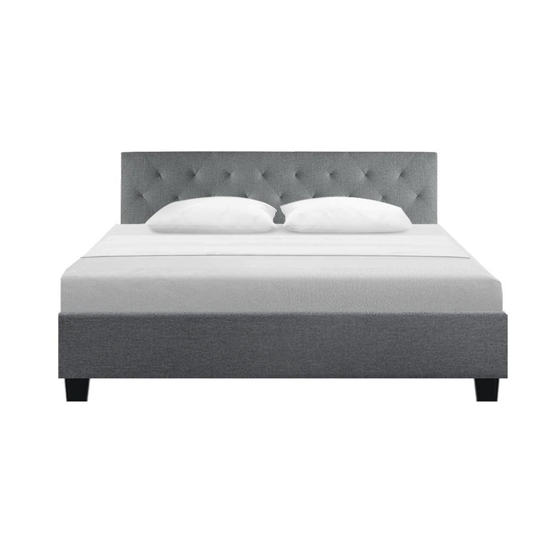Preston King Bed Frame Grey - Furniture > Bedroom - Rivercity House & Home Co. (ABN 18 642 972 209) - Affordable Modern Furniture Australia