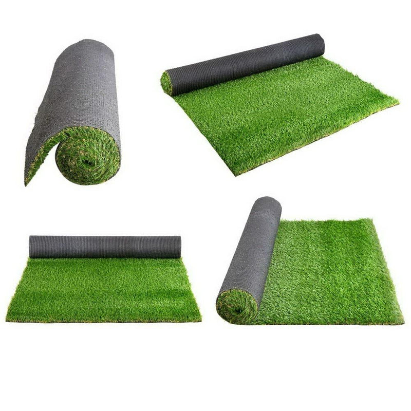 Primeturf Synthetic 20mm 1.9mx5m 9.5sqm Artificial Grass Fake Turf 4-coloured Plants Plastic Lawn - Home & Garden - Rivercity House And Home Co.