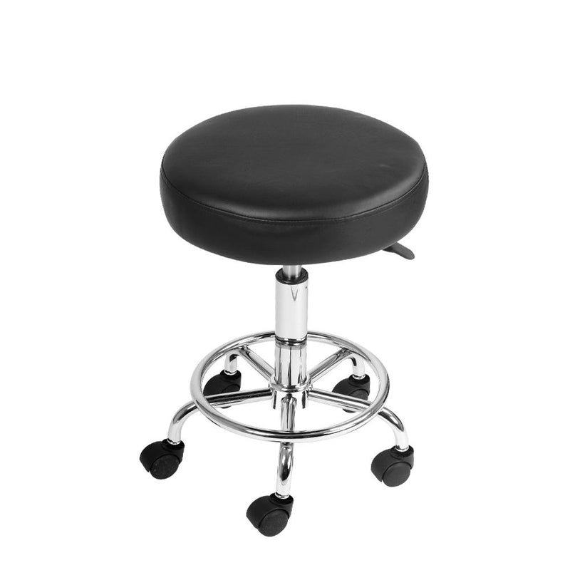 PU Leather Swivel Salon Stool - Black - Furniture > Bar Stools & Chairs - Rivercity House & Home Co. (ABN 18 642 972 209) - Affordable Modern Furniture Australia
