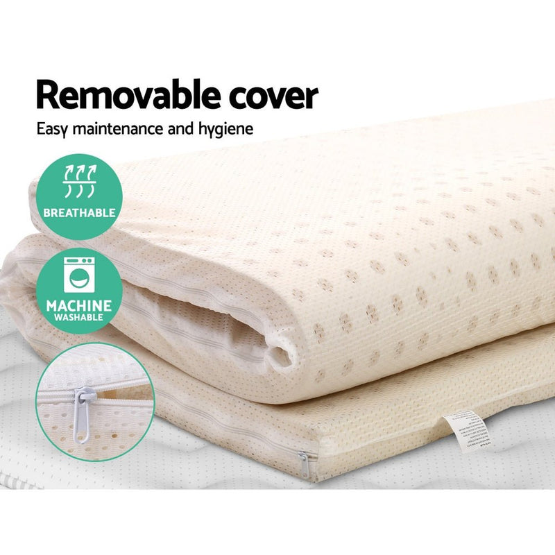 Pure Natural Latex Mattress Topper 7 Zone 5cm Double - Home & Garden > Bedding - Rivercity House & Home Co. (ABN 18 642 972 209) - Affordable Modern Furniture Australia