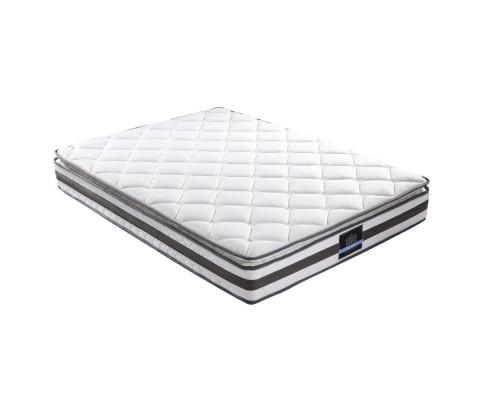 Queen Package | Agnes Bed Charcoal & Normay Pillow Top Mattress (Medium Firm) - Furniture > Bedroom - Rivercity House & Home Co. (ABN 18 642 972 209) - Affordable Modern Furniture Australia