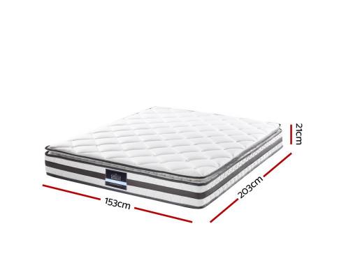 Queen Package | Agnes Bed Charcoal & Normay Pillow Top Mattress (Medium Firm) - Furniture > Bedroom - Rivercity House & Home Co. (ABN 18 642 972 209) - Affordable Modern Furniture Australia