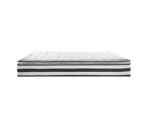Queen Package | Agnes Bed Charcoal & Normay Pillow Top Mattress (Medium Firm) - Furniture > Bedroom - Rivercity House & Home Co. (ABN 18 642 972 209) - Affordable Modern Furniture Australia