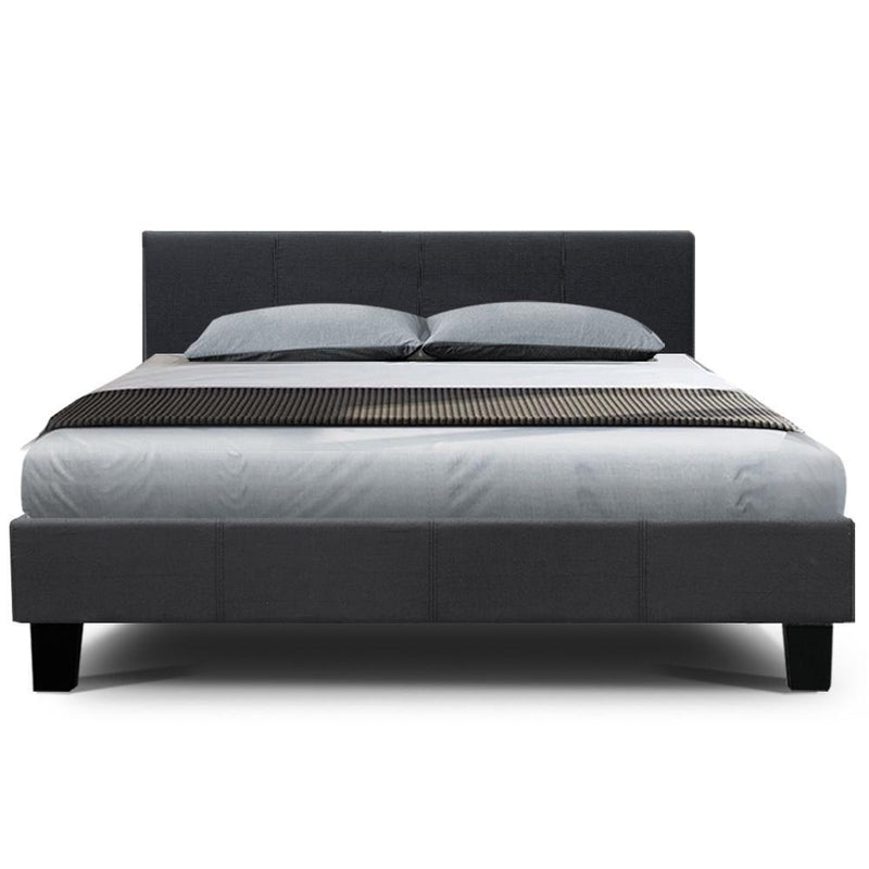 Queen Package | Coogee Bed Frame Charcoal & Bonita Euro Top Mattress (Medium Firm) - Furniture > Bedroom - Rivercity House & Home Co. (ABN 18 642 972 209) - Affordable Modern Furniture Australia