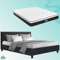 Queen Package | Coogee Bed Frame Charcoal & Bonita Euro Top Mattress (Medium Firm)