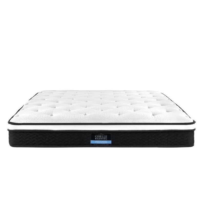Queen Package | Coogee Bed Frame Grey & Bonita Euro Top Mattress (Medium Firm) - Furniture > Bedroom - Rivercity House And Home Co.