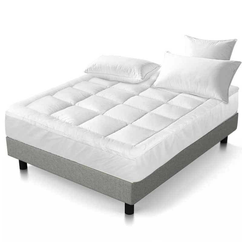 Queen Premium Package | Henley LED Storage Queen Bed Frame White, Luna Series Euro Top Mattress (Medium Firm) & Bamboo Mattress Topper! - Rivercity House & Home Co. (ABN 18 642 972 209)