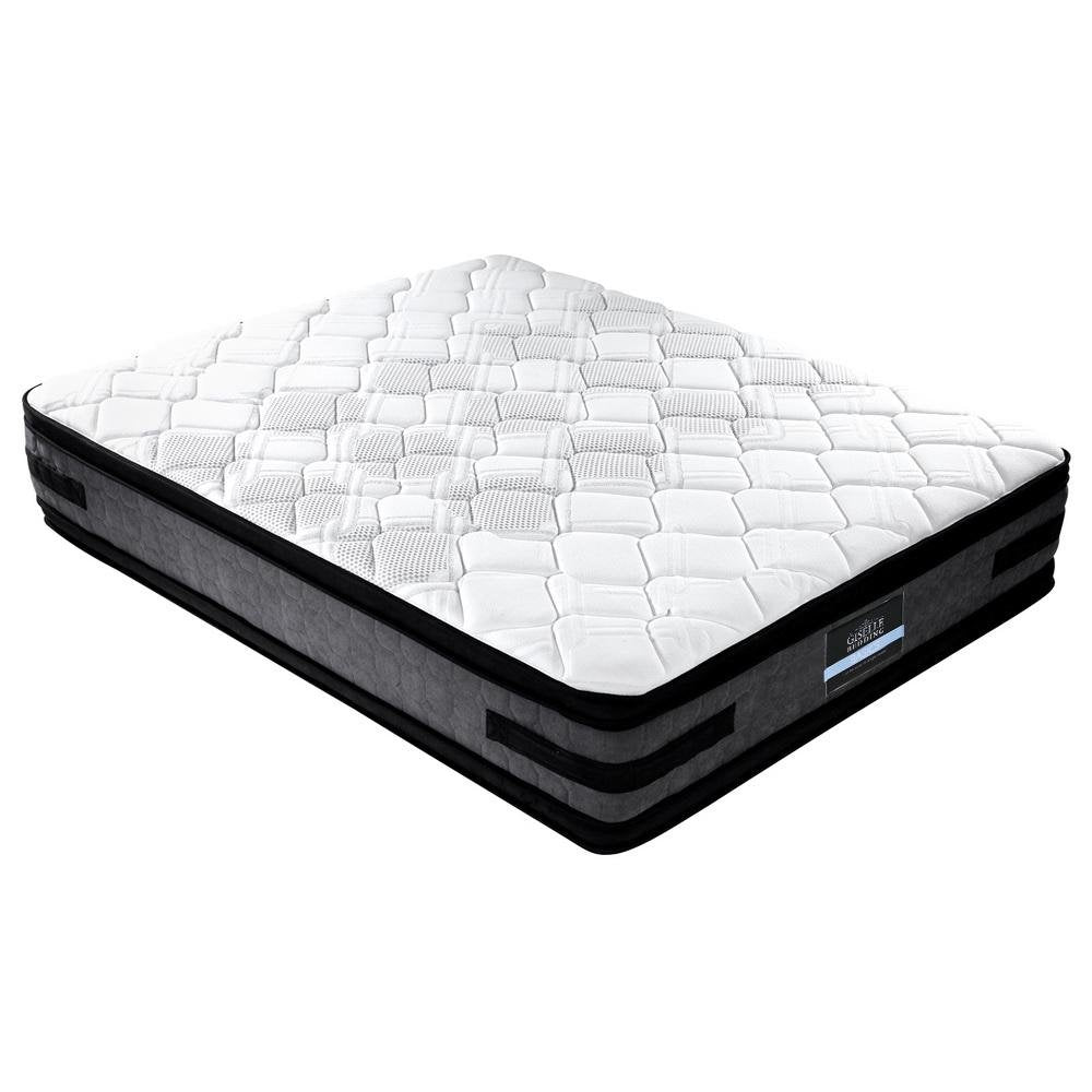 Queen Premium Package | Trinity Queen Bed Frame with Storage Charcoal, Luna Series Euro Top Mattress (Medium Firm) & Bamboo Mattress Topper! - Rivercity House & Home Co. (ABN 18 642 972 209) - Affordable Modern Furniture Australia
