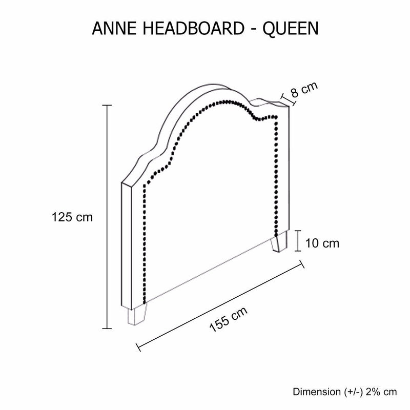 Queen Size | Anne Headboard (White) - Furniture > Bedroom - Rivercity House And Home Co.