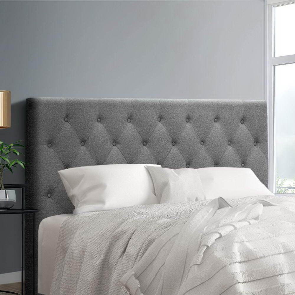 Queen Size | Cappi Bed Headboard (Grey) - Rivercity House & Home Co. (ABN 18 642 972 209) - Affordable Modern Furniture Australia